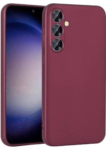 Samsung Galaxy S24 Plus Kılıf Premier Kamera Korumalı Mat Silikon Mürdüm