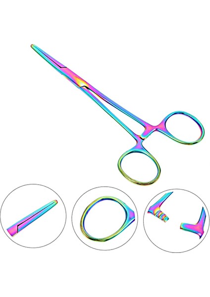 Portegu Saç Ekme Makası Pens Makas Piercing Makas Düz Uçlu 13CM