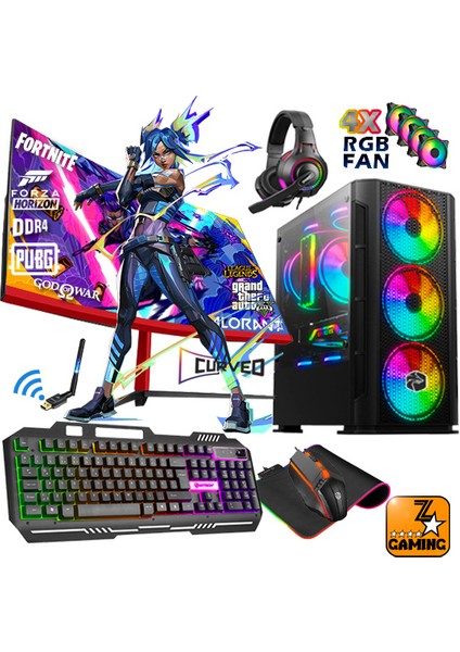 Ironhide X30 Ryzen 5 3600 16GB Ram 512GB SSD RX580 8gb 23.8" Oyuncu Masaüstü Bilgisayar