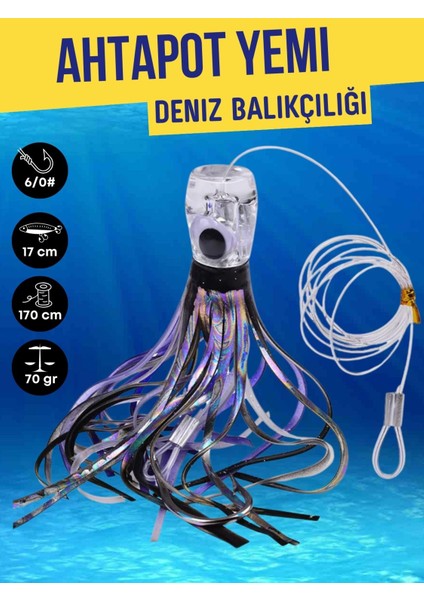 Maket Balık Deniz Balıkçılığı Ahtapot 3D Gözler Balık Yemi Wobler