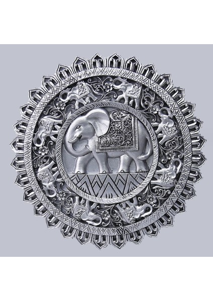 Elephant Duvar Aksesuarı Gümüş