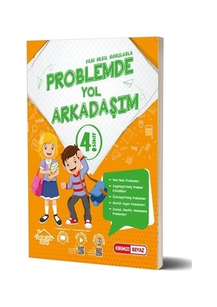 Kırmızı Beyaz Yayınları 4.sınıf Yeni Nesil Problemde Yol Arkadaşım Yeni 2022