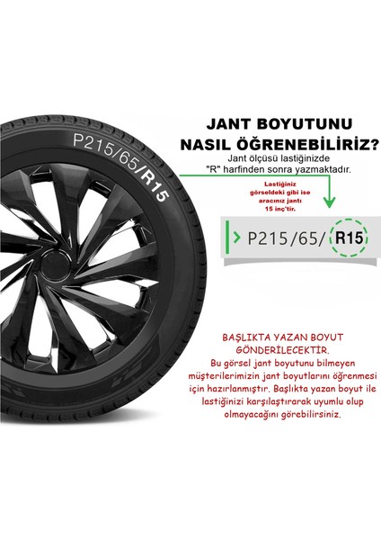 Ford Tourneo Custom Uyumlu 15 Inç Jant Kapağı - 4 Adet - Amblem Hediyeli