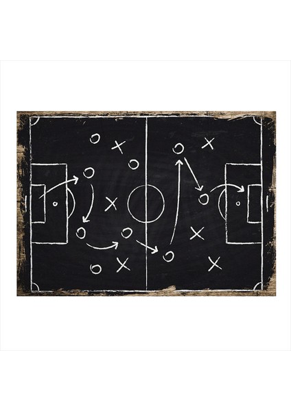 Futbol Taktik Modern Mdf Tablo 18CM x 27CM