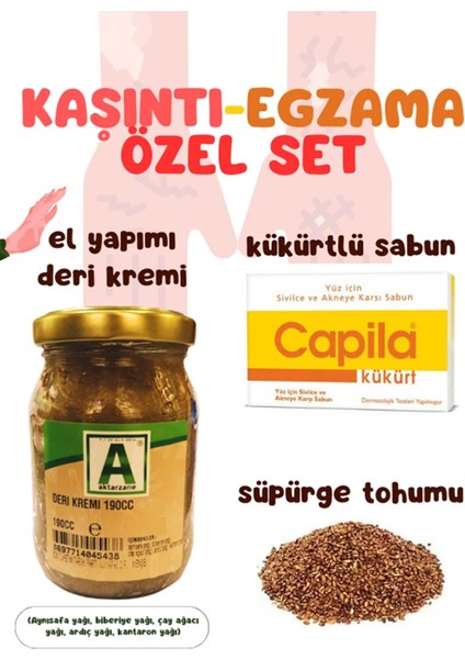 Özel Karışımlı Krem Sabun Süpürge Tohumu 3'lü Set