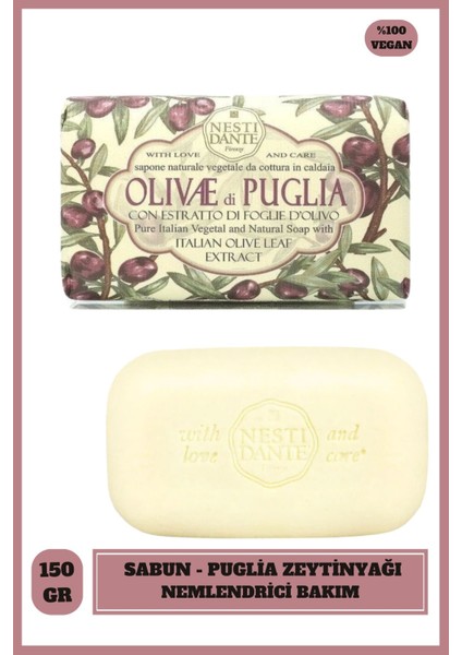 Olivae Di Puglia Katı Sabun 150 Gr | Nemlendirici | Puglia Zeytinyağı