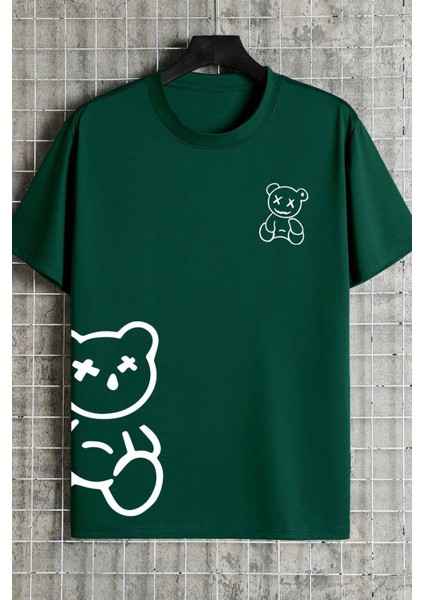 Only Trendwear Unisex Draw Bear Baskılı Tasarım Tshirt