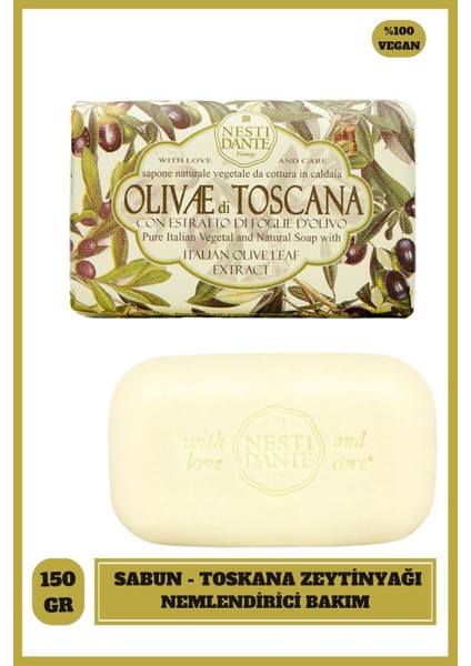 Olivae Di Toscana Katı Sabun 150 Gr | Nemlendirici | Zeytin Özlü