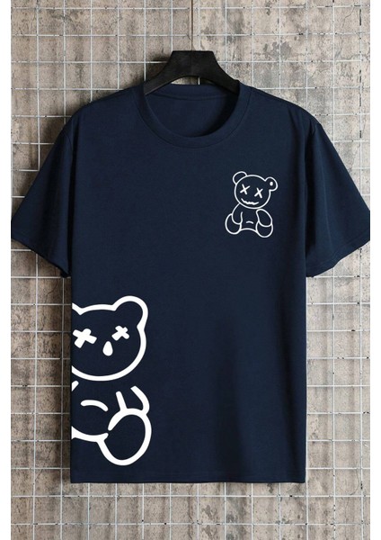 Only Trendwear Unisex Draw Bear Baskılı Tasarım Tshirt