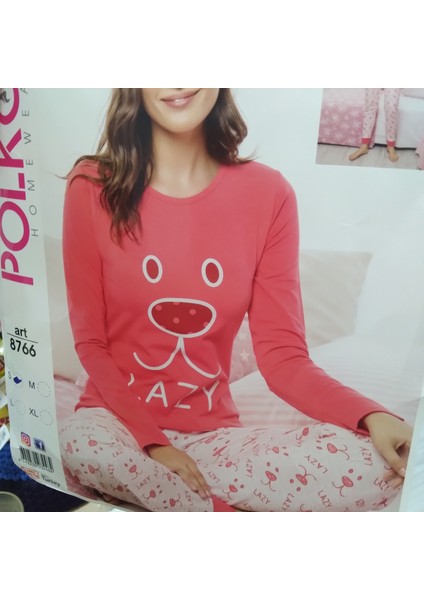 Kadın Interlok Uzun Kollu Pijama Takımı modelleri