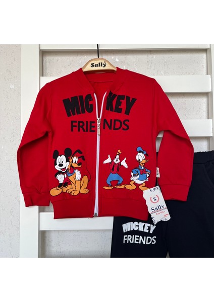 2iplik Mevsimlik, Fermuarlı, Fare Baskılı Alt-Üst Takım, Eşofman Takım fiyatları