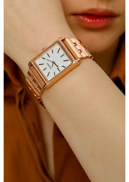 Maria Beyaz Kadran Rose Kordon Kadın Kol Saati