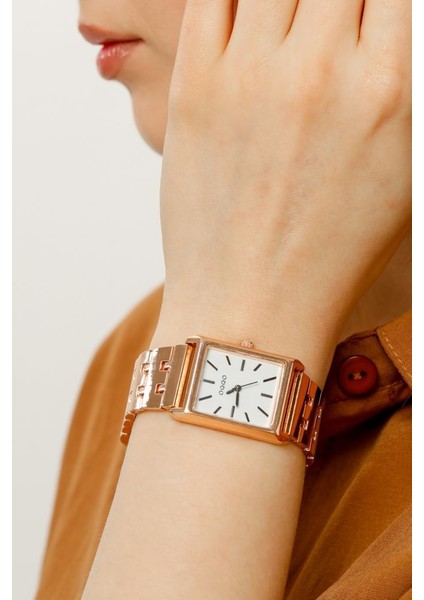 Maria Beyaz Kadran Rose Kordon Kadın Kol Saati modelleri