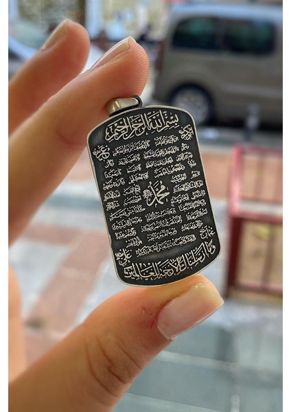 Gümüş Hilye I Şerif Yemen Zırhı Kolye Ucu EK211S29