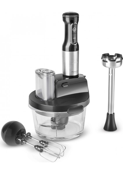 mm Prosteel 2000W Cam Mutfak Robotu Siyah Inox