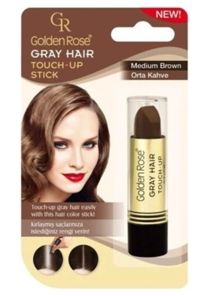 Golden Rose Grey Hair Beyaz Saç Kapatıcı Stick 03- Orta Kahve