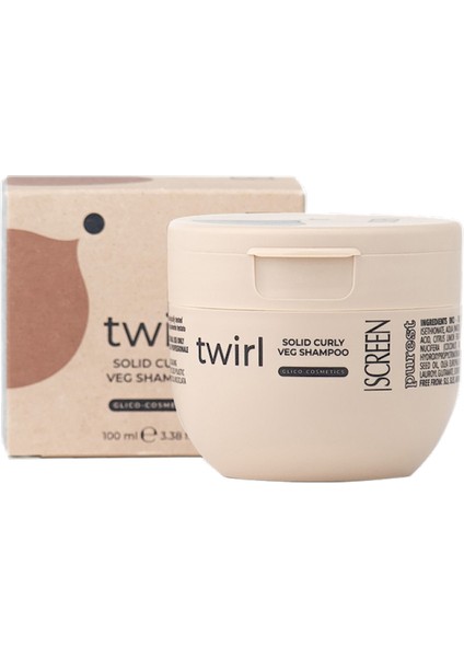 Saç Şampuanı Screen Twirl Solid Curly Veg Shampoo 100 ml