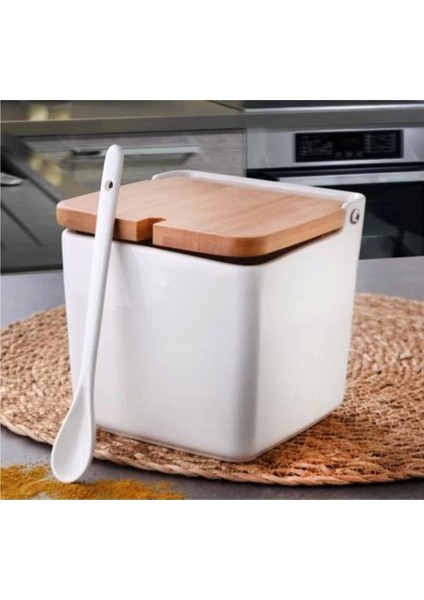 Gnl 3452 Kaşıklı Tuz Saklama Kabı 12X12X12CM