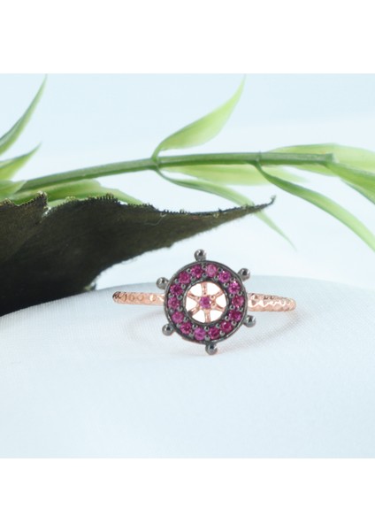 Pembe Taşlı Dümen Yüzük fiyatları