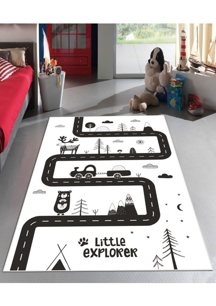 Dijital Baskı Kaymaz Taban Makinede Yıkanabilir Çocuk Odası Halısı Bebek Odası Halısı