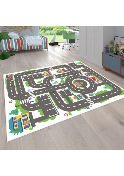 Dijital Baskı Kaymaz Taban Makinede Yıkanabilir Çocuk Odası Halısı Bebek Odası Halısı fiyatları