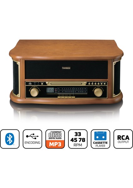 TCD-2551WD - Ahşap Retro Bluetooth Pikap