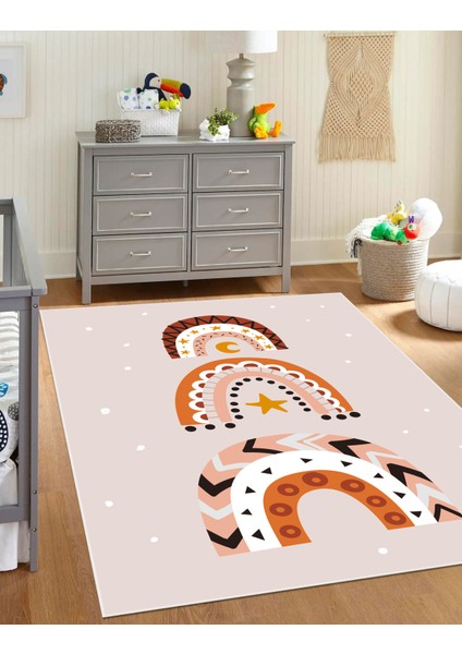 Dijital Baskı Kaymaz Taban Makinede Yıkanabilir Çocuk Odası Halısı Bebek Odası Halısı