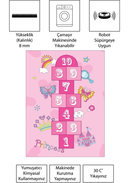 Dijital Baskı Kaymaz Taban Makinede Yıkanabilir Çocuk Odası Halısı Bebek Odası Halısı modelleri