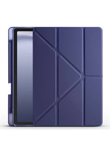 Samsung Galaxy A9 Plus X210 Kılıf Tri Folding Kalem Bölmeli Standlı