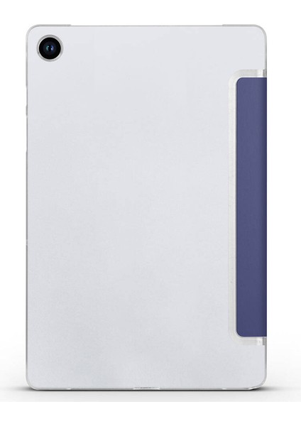 Samsung Galaxy A9 Plus X210 Kılıf Smart Cover Standlı Arkası Şeffaf Mika