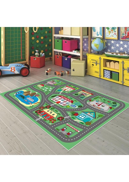 Dijital Baskı Kaymaz Taban Makinede Yıkanabilir Çocuk Odası Halısı Bebek Odası Halısı fiyatları