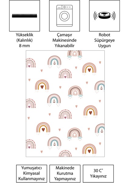 Dijital Baskı Kaymaz Taban Makinede Yıkanabilir Çocuk Odası Halısı Bebek Odası Halısı modelleri