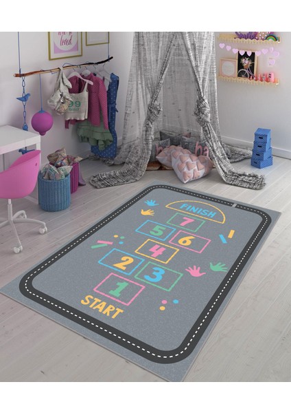 Dijital Baskı Kaymaz Taban Makinede Yıkanabilir Çocuk Odası Halısı Bebek Odası Halısı fiyatları
