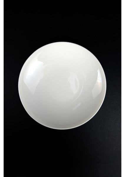Semazen 6’lı Porselen Çukur Tabak Yemek Tabağı Seti 21 cm Krem - TL4052471 C320.003