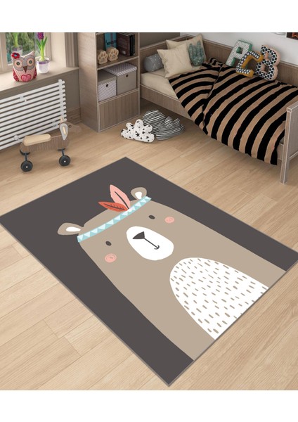 Dijital Baskı Kaymaz Taban Makinede Yıkanabilir Çocuk Odası Halısı Bebek Odası Halısı