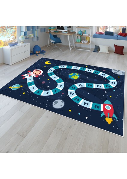 Dijital Baskı Kaymaz Taban Makinede Yıkanabilir Çocuk Odası Halısı Bebek Odası Halısı