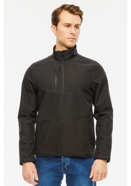 Softshell Mont Içi Polarlı Su ve Rüzgar Geçirmez Pro Model Siyah Erkek