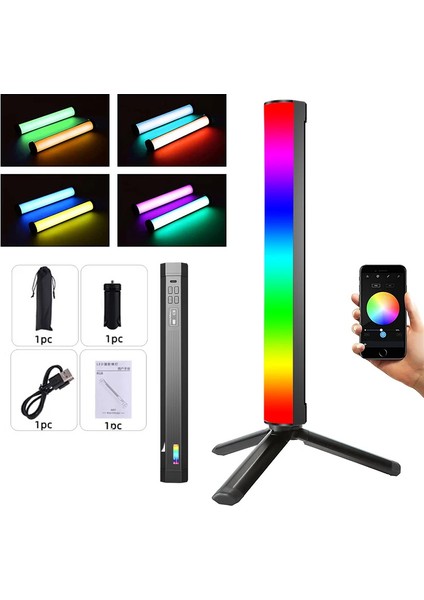 Rgb LED M07 Ortam Aydınlatma Mini Ayaklı Ambiyans Işığı Fotoğraf&video Çekim Youtube Tiktok