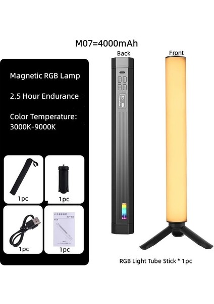 Rgb LED M07 Ortam Aydınlatma Mini Ayaklı Ambiyans Işığı Fotoğraf&video Çekim Youtube Tiktok