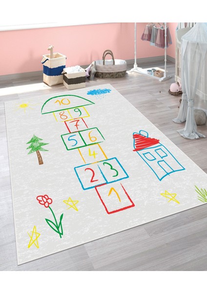 Dijital Baskı Kaymaz Taban Makinede Yıkanabilir Çocuk Odası Halısı Bebek Odası Halısı fiyatları