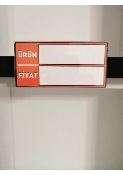 Şeffaf Etiket Pvc Yapışkanlı Etiketlik Raf Önü Siperli Vitrin Etiketlik Seti