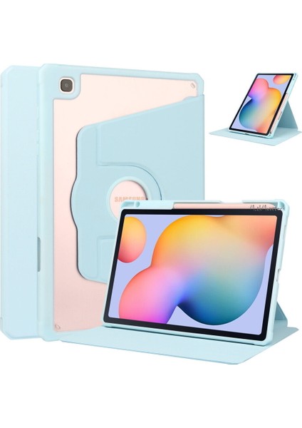 Samsung Galaxy Tab A9 Plus 11 Inç Kılıf Dönebilen Standlı Kalem Bölmeli Tablet Kılıfı Kalemlikli Kapak SM-X210 X213 X215 X217