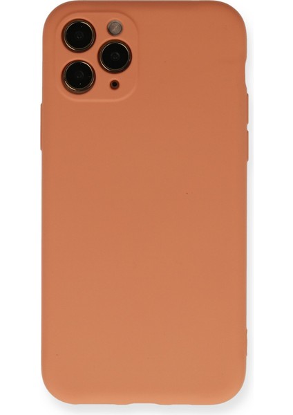 Iphone 11 Pro Kılıf Nano Içi Kadife Silikon - Mat Turuncu 300099