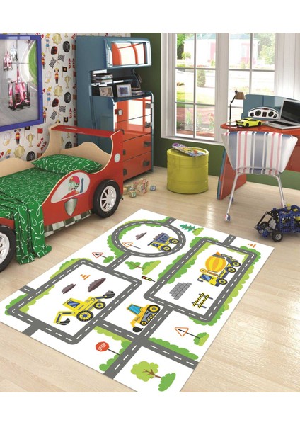 Dijital Baskı Kaymaz Taban Makinede Yıkanabilir Çocuk Odası Halısı Bebek Odası Halısı fiyatları