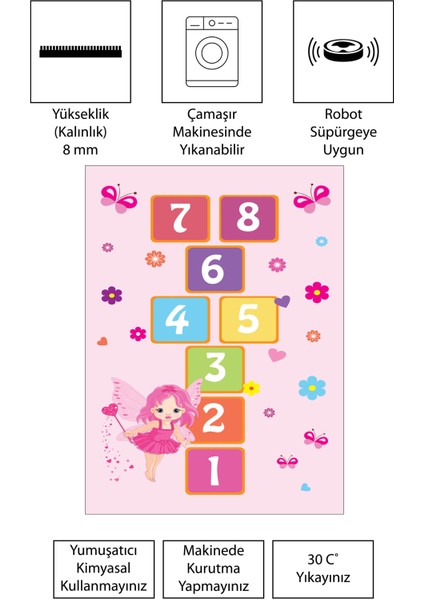 Dijital Baskı Kaymaz Taban Makinede Yıkanabilir Çocuk Odası Halısı Bebek Odası Halısı modelleri