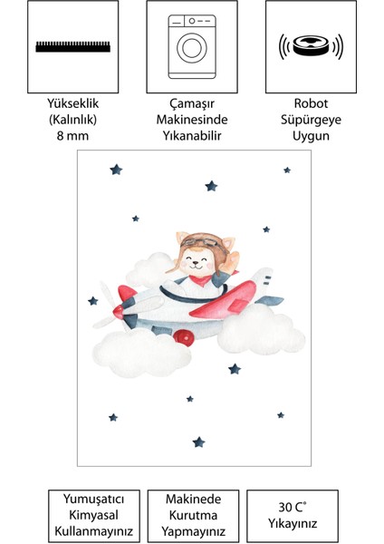 Dijital Baskı Kaymaz Taban Makinede Yıkanabilir Çocuk Odası Halısı Bebek Odası Halısı modelleri