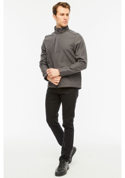 Softshell Mont Içi Polarlı Su ve Rüzgar Geçirmez Pro Model Gri Erkek modelleri