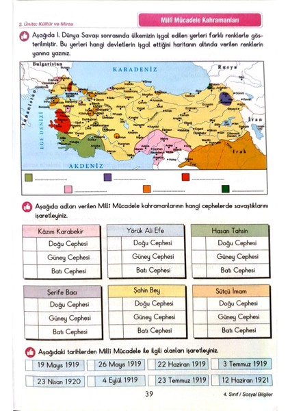 4.sınıf Sosyal Bilgiler - Etkinlikli Çalışma ve Soru Bankası Kitabı