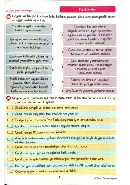 4.sınıf Sosyal Bilgiler - Etkinlikli Çalışma ve Soru Bankası Kitabı