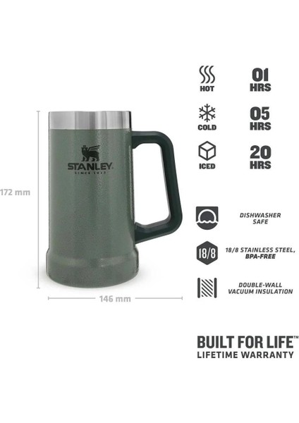 Adventure Vakumlu Kuplu Bardak 0,70 Lt - Hammertone Green